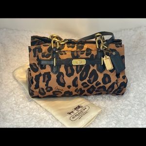 Leopard print coach purse